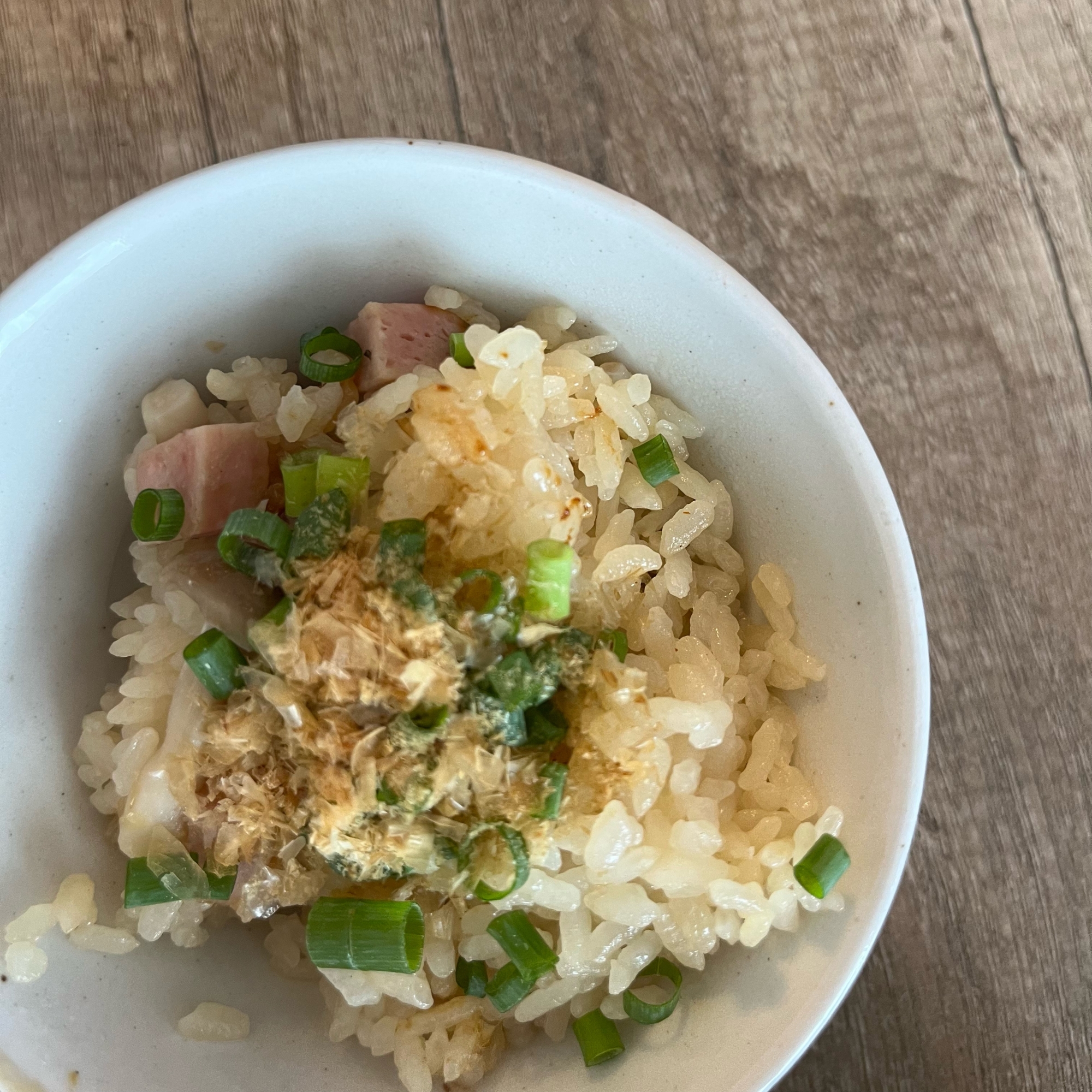 staubで★スパムとしめじの炊き込みご飯