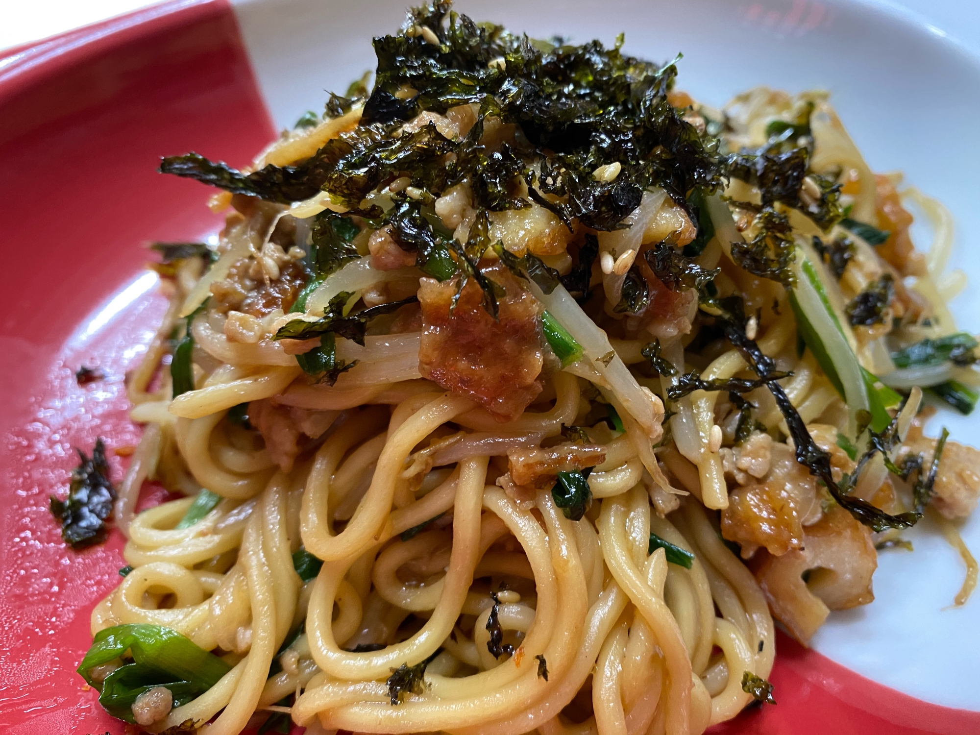 ちくわの焼きそば☆スナックパリパリイカ天入り