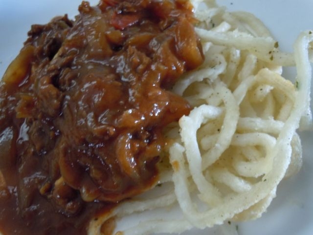 揚げうどんで夏トマトカレーうどん