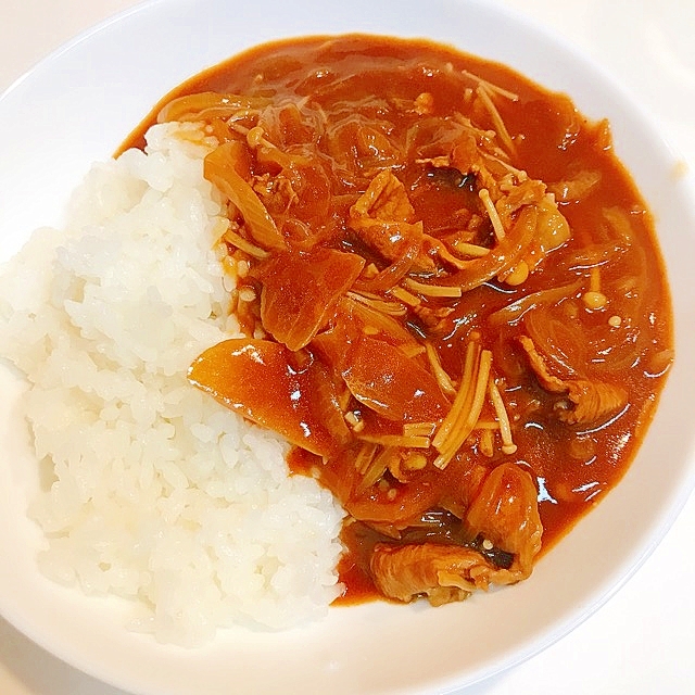 食物繊維で健康維持☆エノキ入りのハッシュドビーフ