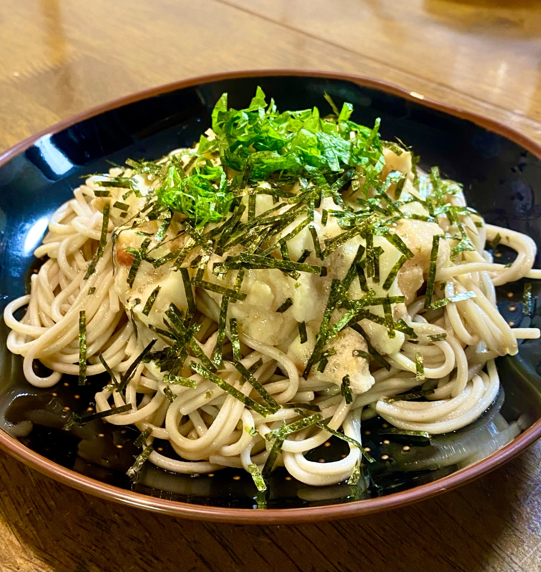 パッとできる！✨そうめんの長芋しょうゆ漬けがけ