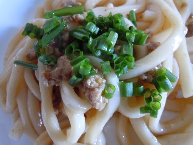 ひき肉焼きうどん