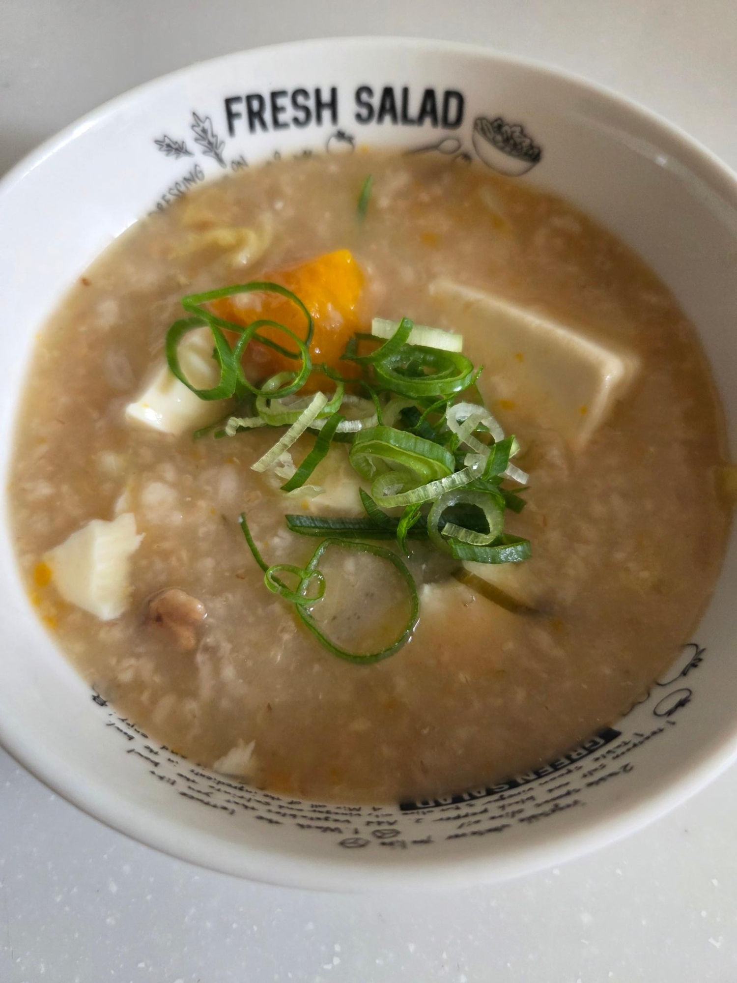ラクラ・クッカーでオートミールで中華粥