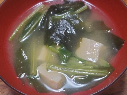 豆腐と小松菜のお味噌汁☆
