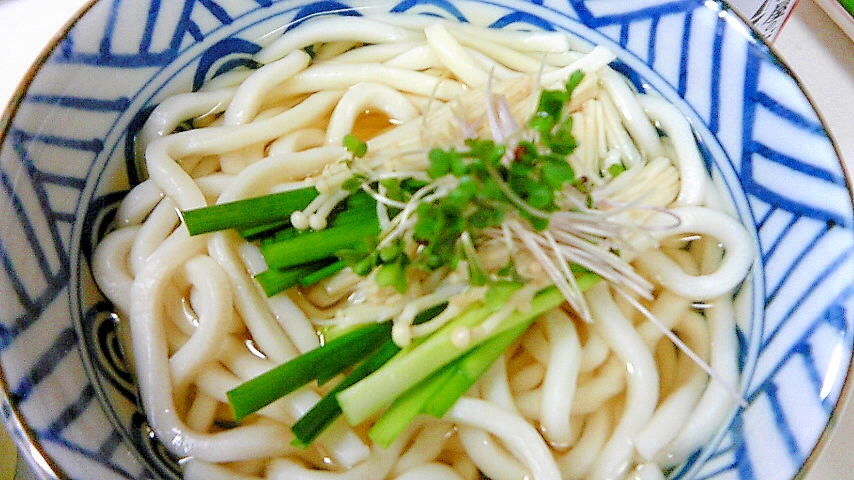 ニラとえのきのうどん