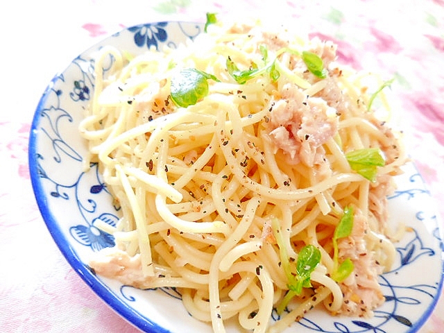 ❤ツナと豆苗の冷製パスタ❤