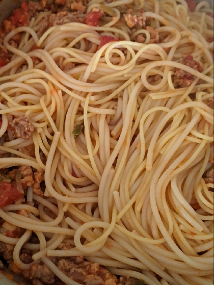 ミートソースパスタレシピ