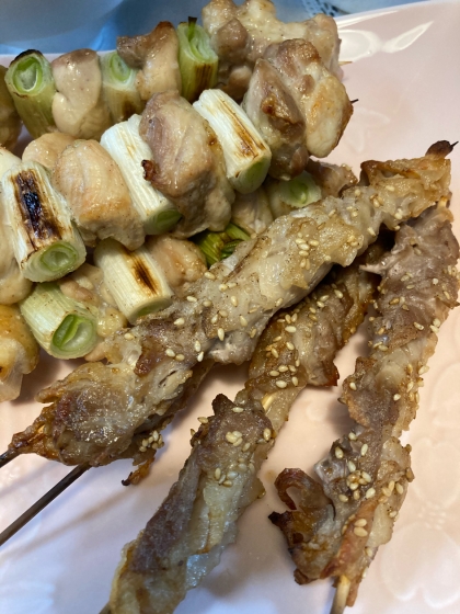 魚焼きグリルで簡単！焼き鳥ねぎま