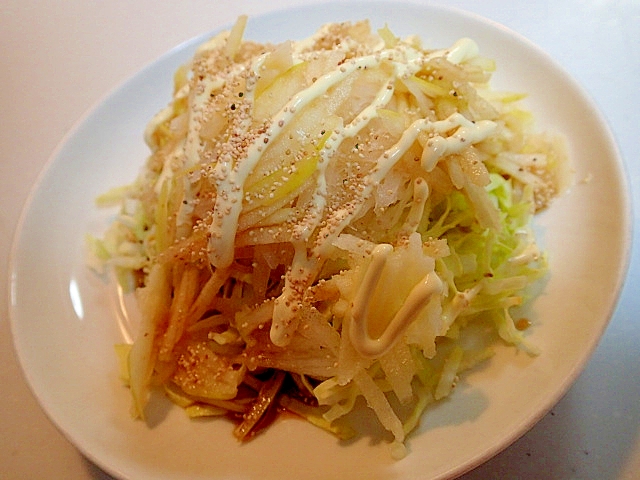 ポン酢マヨで 早生キャベツと大根と林檎のサラダ レシピ 作り方 By ぷ みぃまま 楽天レシピ