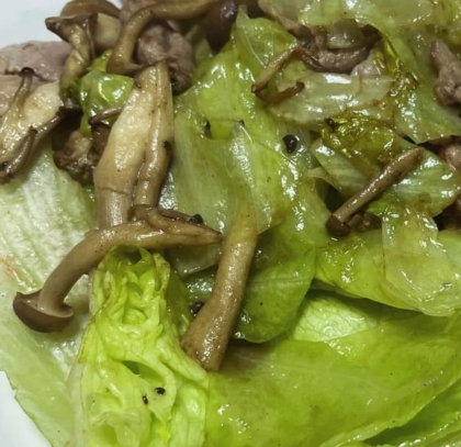 レタス切り昆布しめじ人参の蒸し焼き