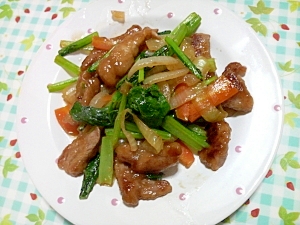 豚と小松菜の中華風炒め