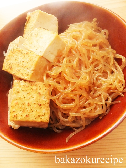 焼き豆腐と白滝の煮物