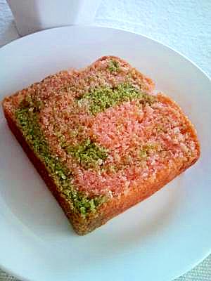 桜と抹茶のマーブルケーキ レシピ 作り方 By Marly Recipe 楽天レシピ