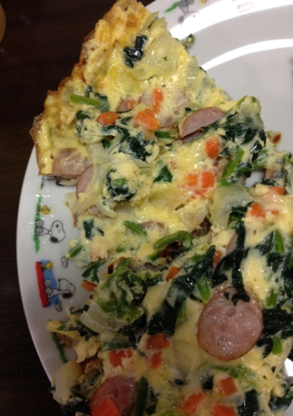 子供も食べやすい ほうれん草のキッシュ風 レシピ 作り方 By Mar1k03 楽天レシピ