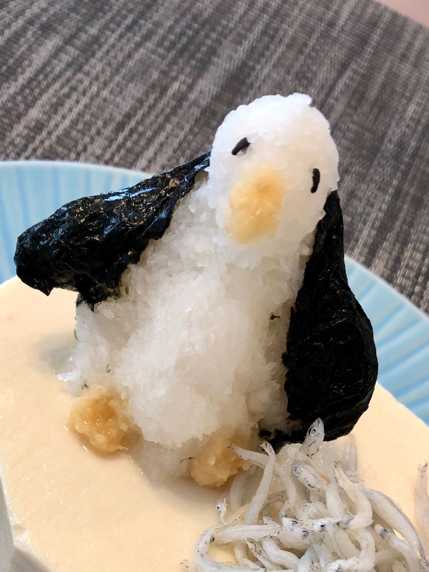 涼しげ♪おろしペンギンと流氷冷や奴