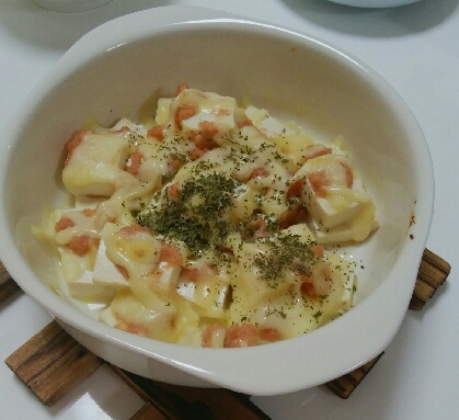 簡単おつまみ 豆腐の明太子チーズ焼き レシピ 作り方 By おもたんたん 楽天レシピ