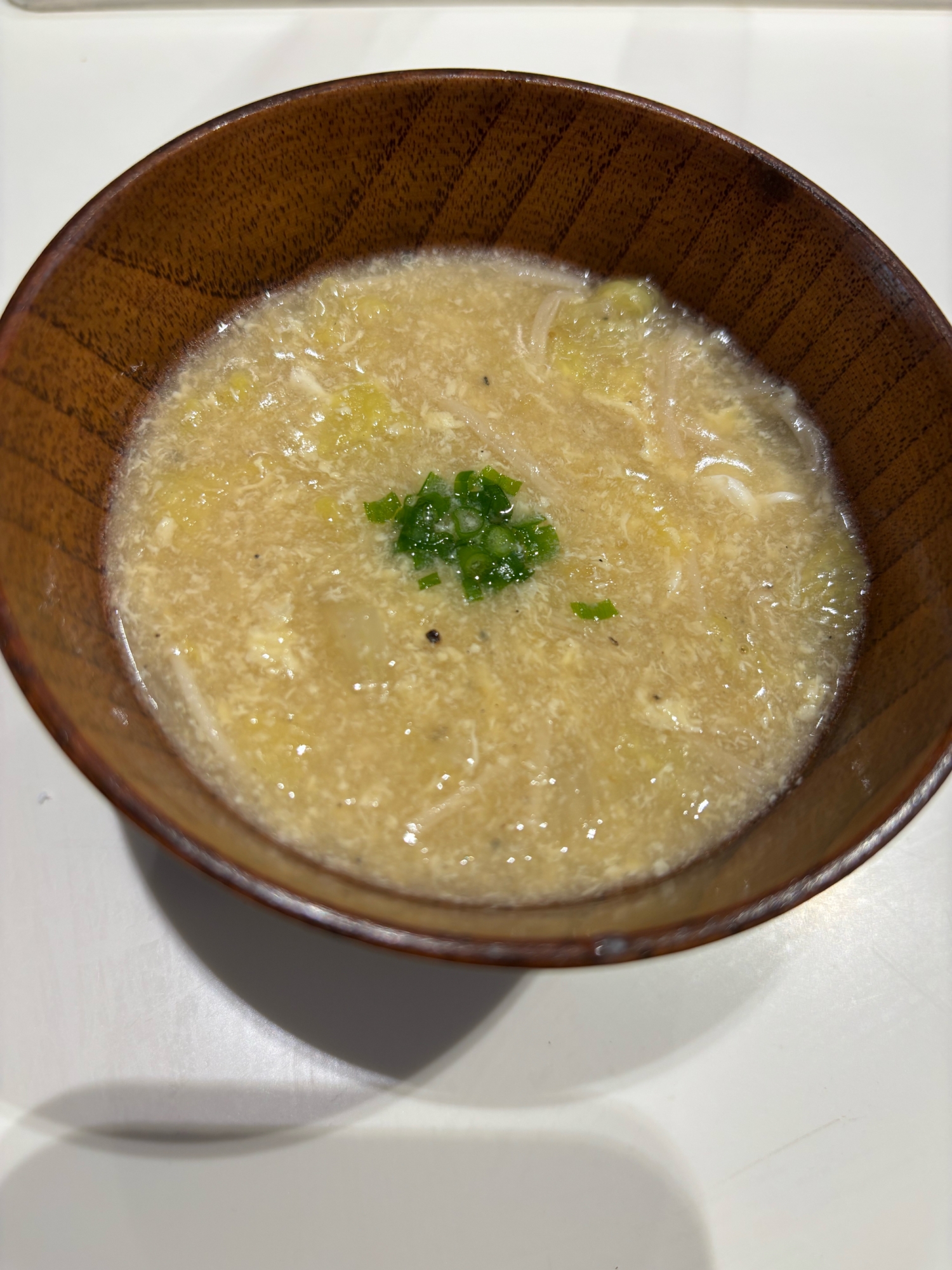 とろとろ白菜とエノキの中華スープ♩