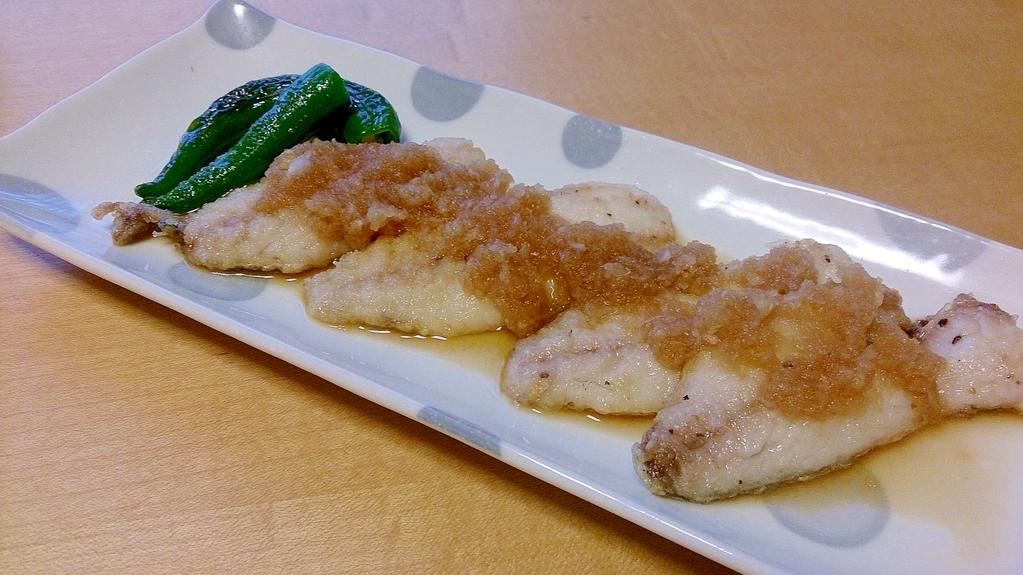 アジの竜田揚げ おろしポン酢がけ レシピ 作り方 By ぼーずの母ちゃん 楽天レシピ