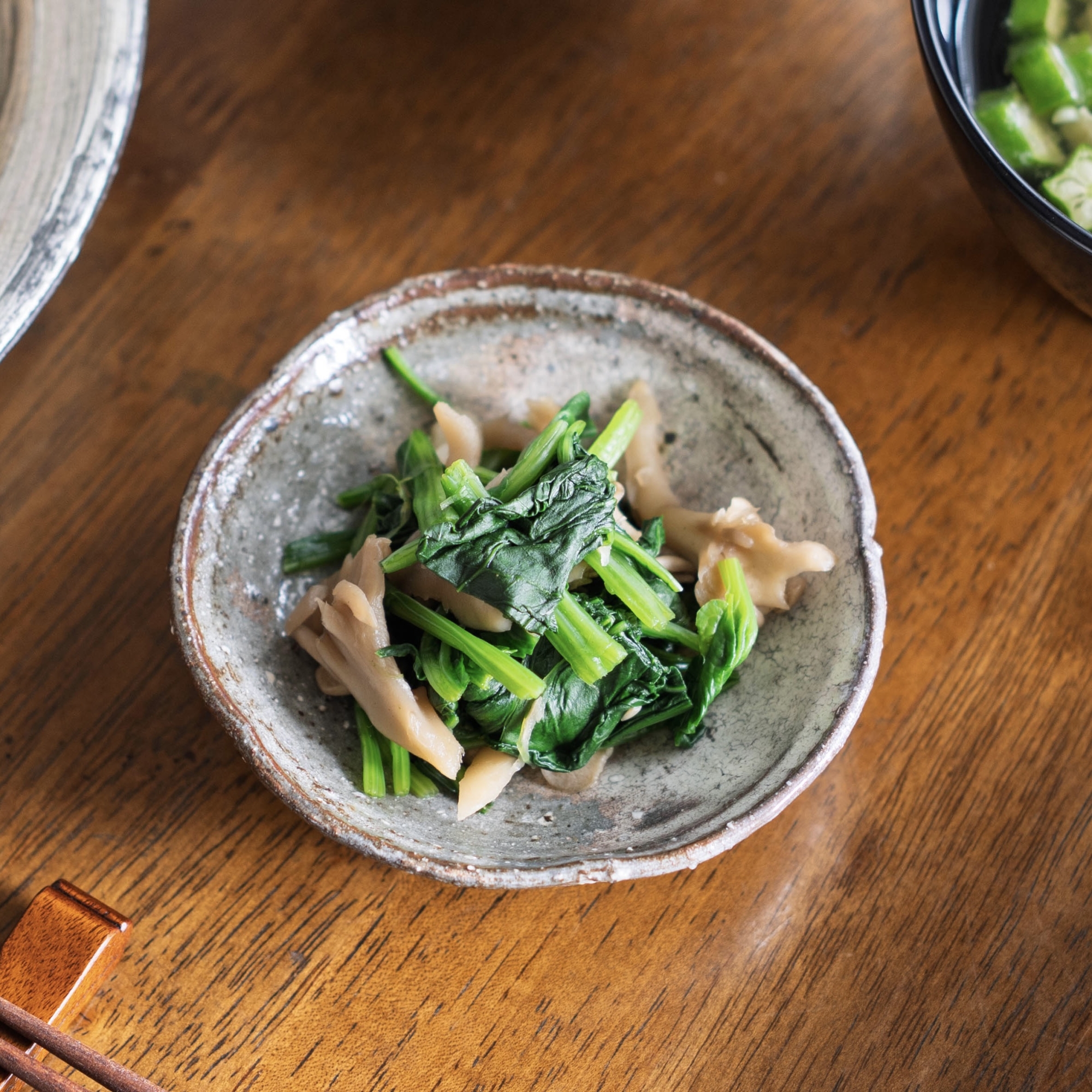 ほうれんそうとまいたけのおひたし【和食・副菜】