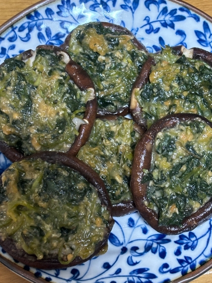 乗せて焼くだけ!!椎茸のネギ味噌焼き❤