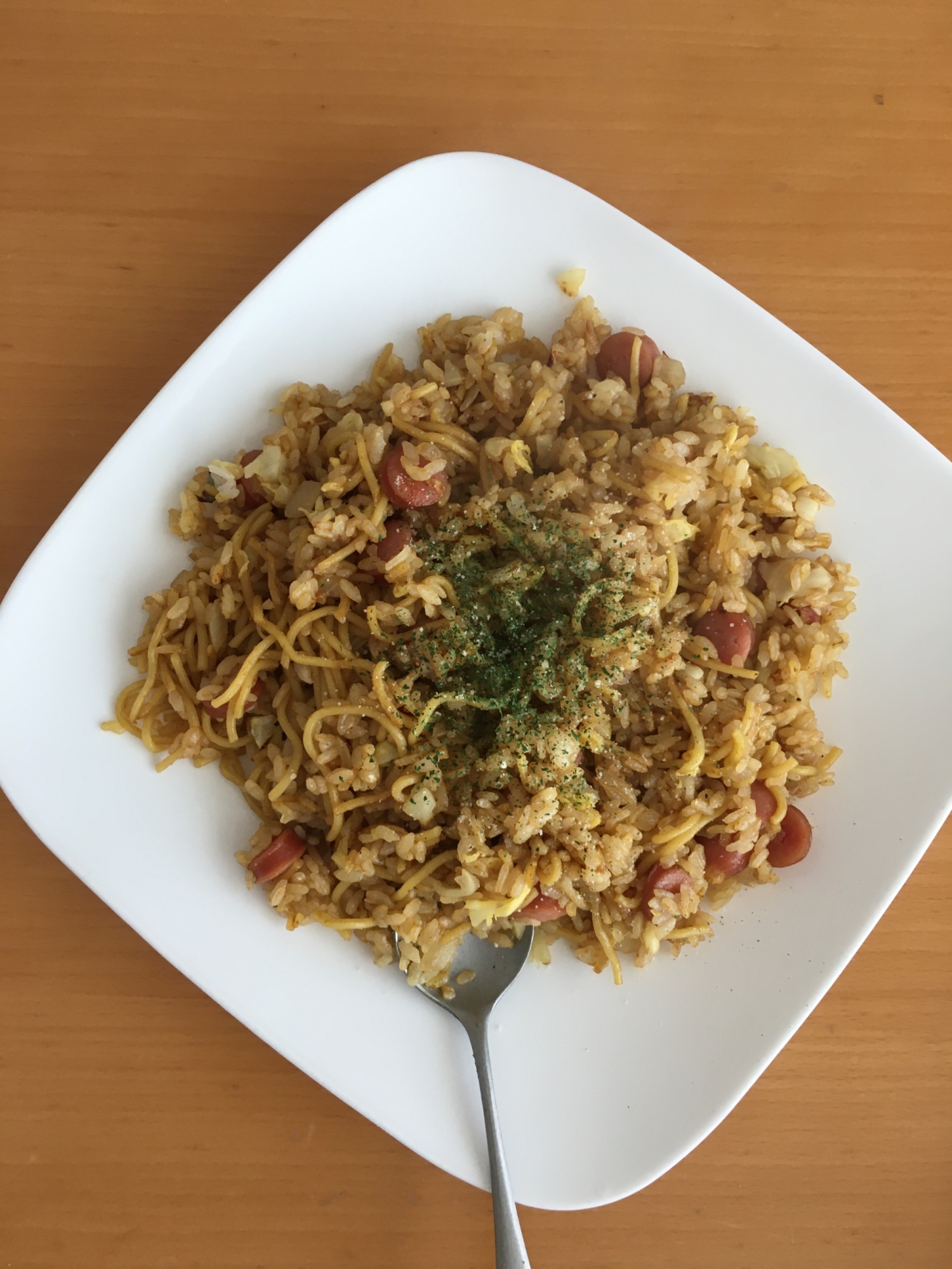 カレー風味そばめし