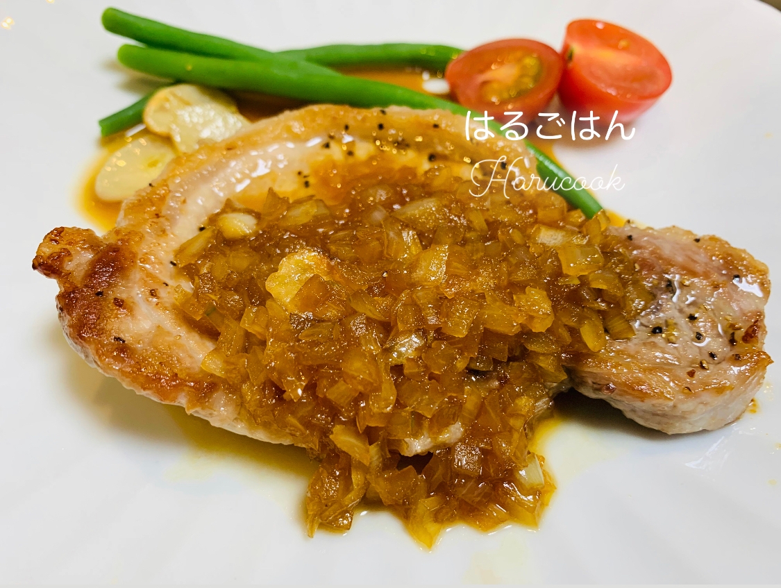 やわらかポークソテー(トンテキ)玉ねぎソース♡