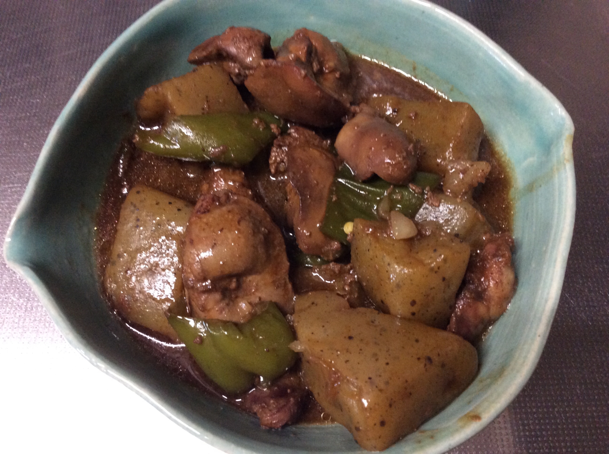 脂質・糖質のテロ飯 牛脂とごま油で炒めた鶏肝甘辛煮