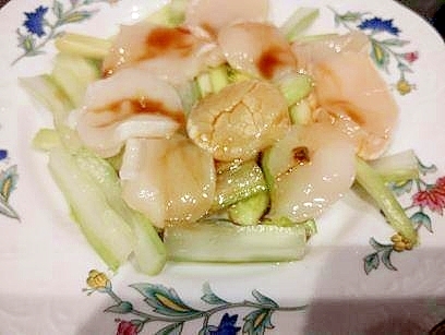 帆立と　セロリの　和風カルパッチョ