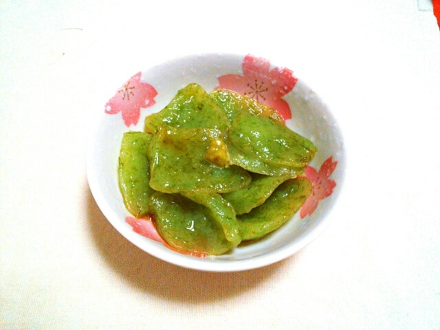 簡単ヘルシ―♪刺身こんにゃくポンつゆがけ♡