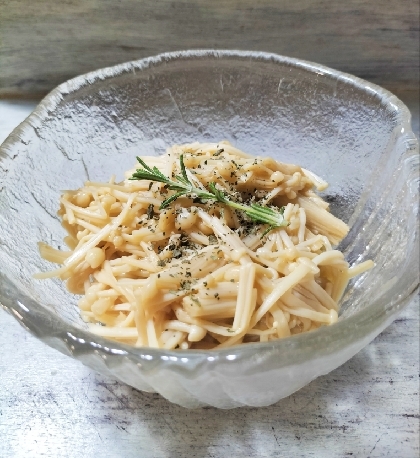 レンジで簡単♡菌活♡えのきのレモンバター醤油和え