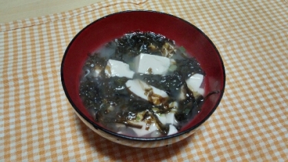 生海苔と豆腐の味噌汁