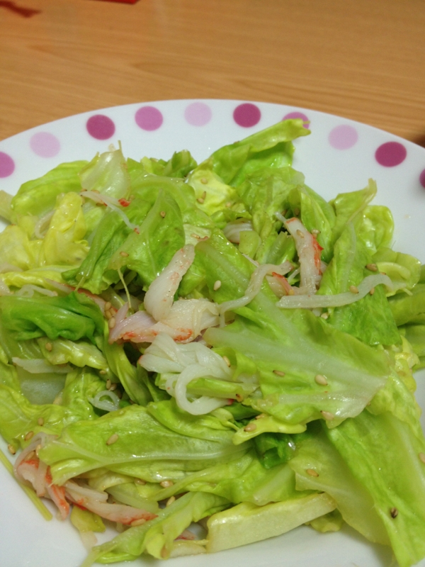 キャベツとかにかまの和風和え