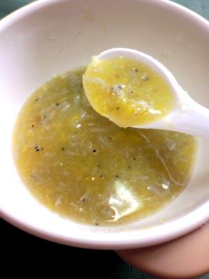 【離乳食（初期）】さつまいもとシラスのスープ