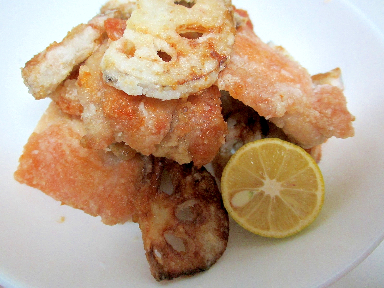 チキンとレンコンのから揚げわさび醤油風味