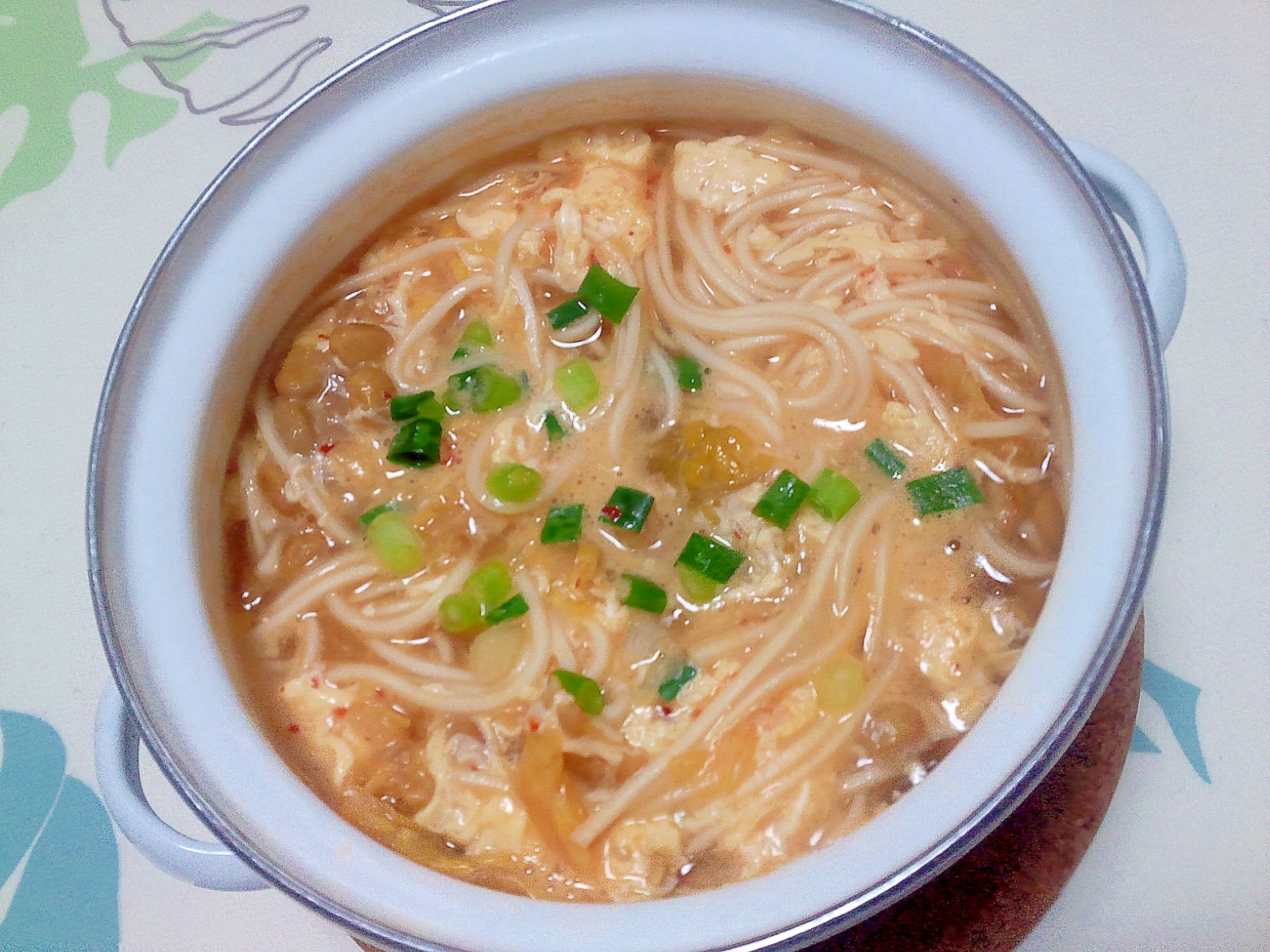 かきたま納豆キムチ煮麺＋＋