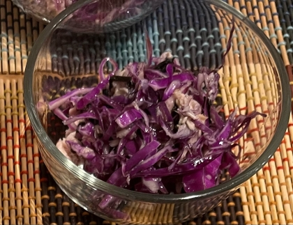 入賞紫キャベツとツナ昆布のうま味和え♩春のお弁当に