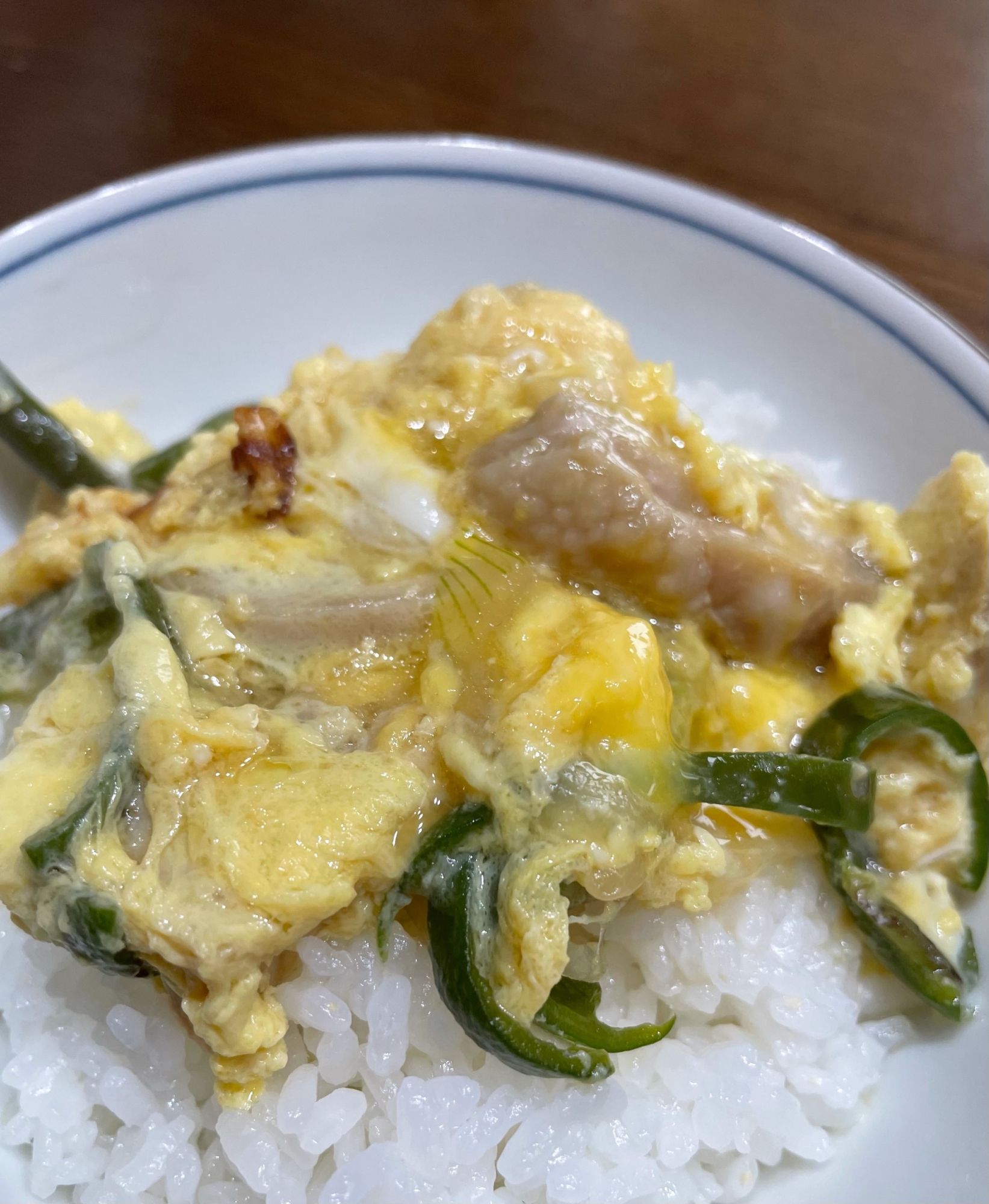 葉玉ねぎの親子丼