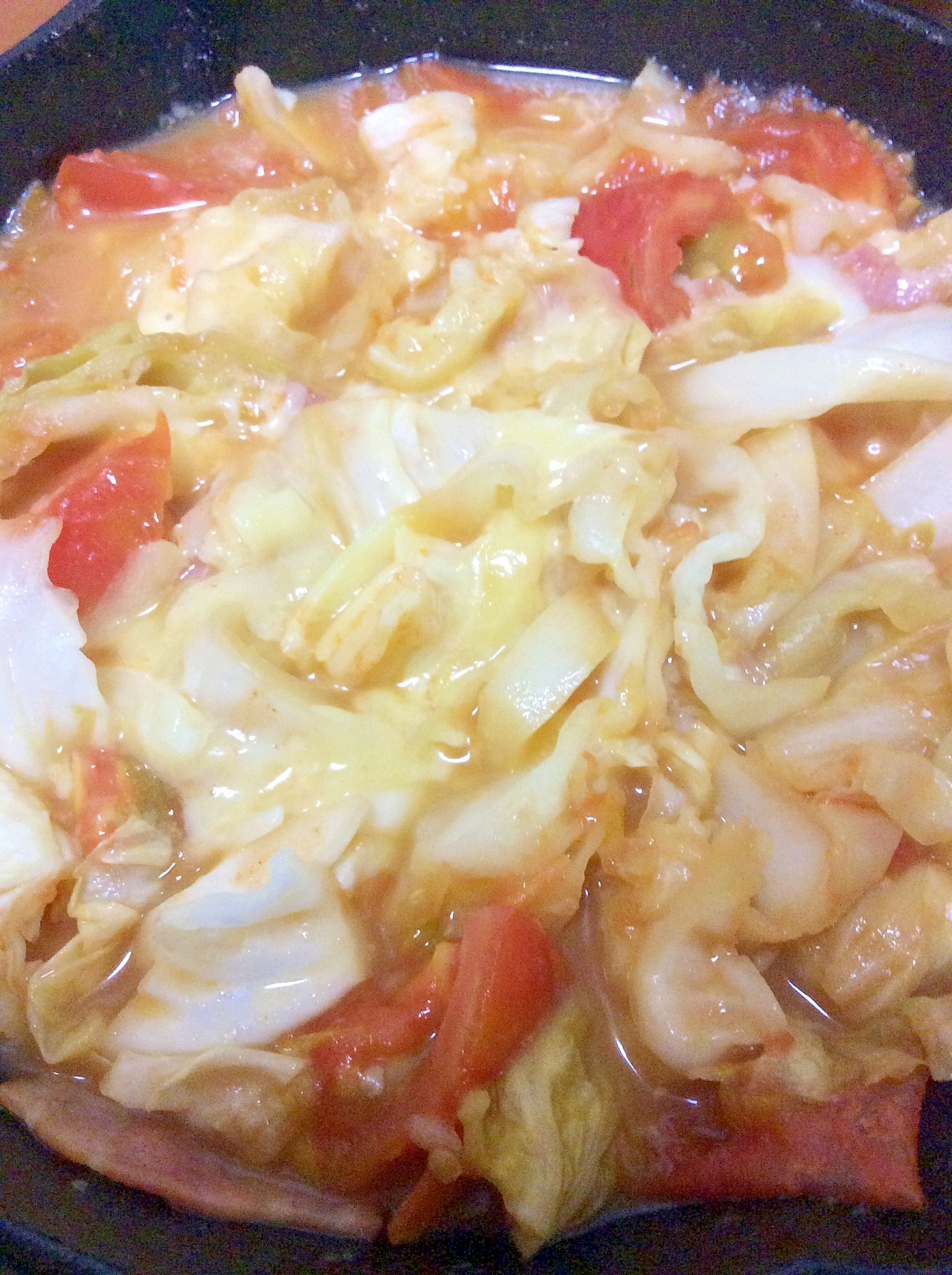 キムチキャベツトマト炒め煮