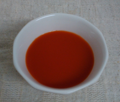 ケチャップでトマトスープ