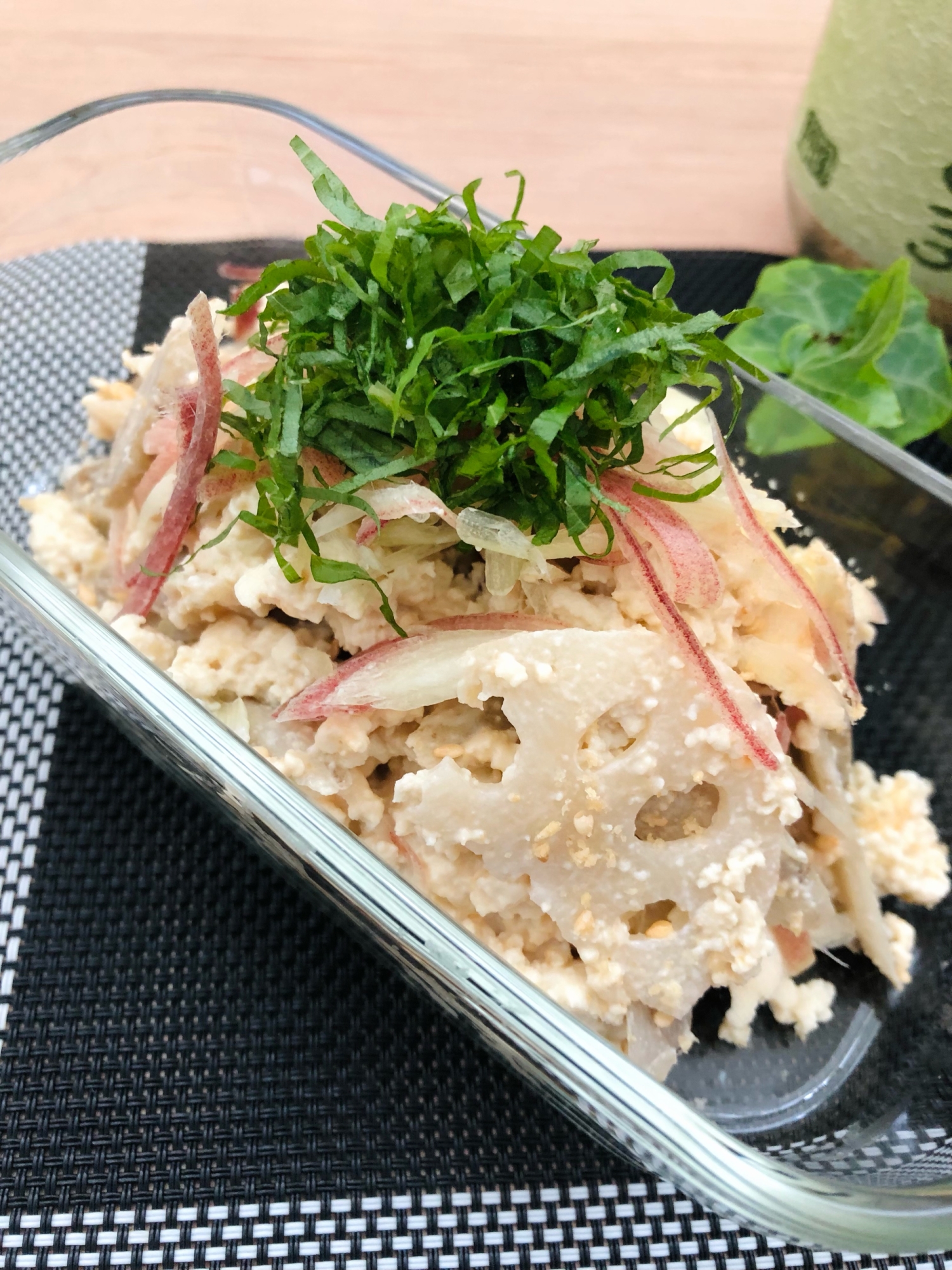 お豆腐と根菜の食感楽しい和物★