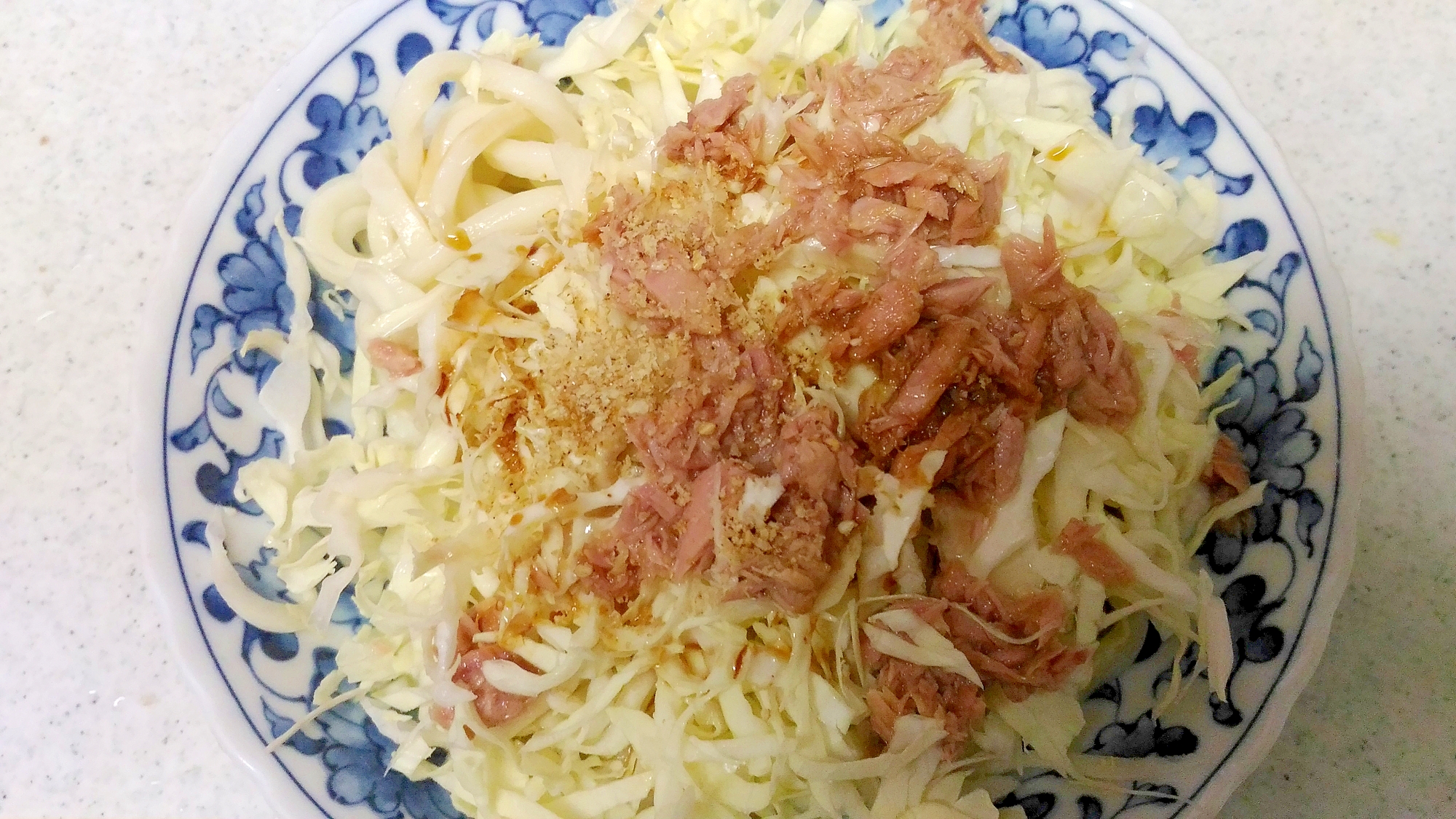 ツナとキャベツの冷やし麺
