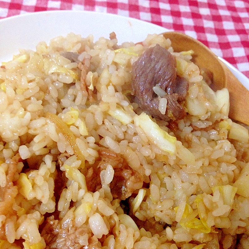 すき焼きのタレで豚肉チャーハン★