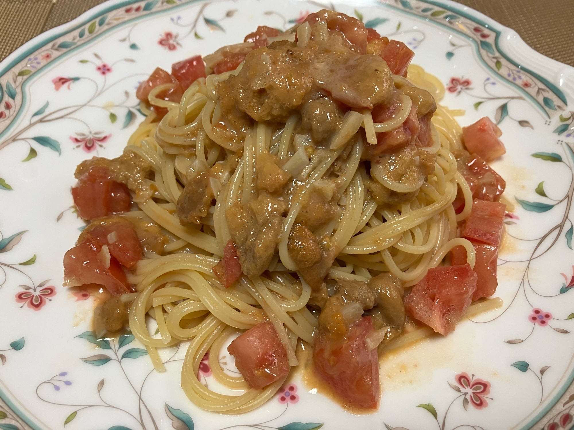 トマトとウニのパスタ☆彡