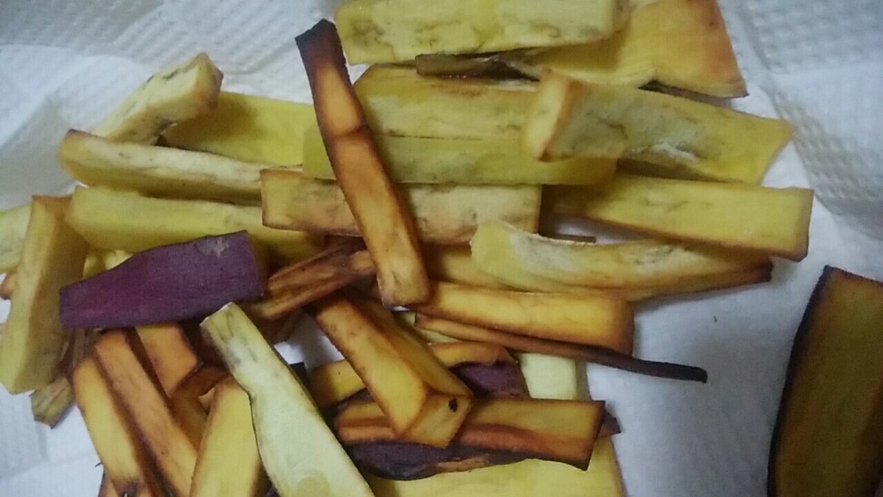 ビーガンエアフライヤーのスイートポテトフライのレシピ