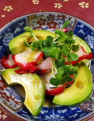 アボカド酢だこのレモンワサビ醤油