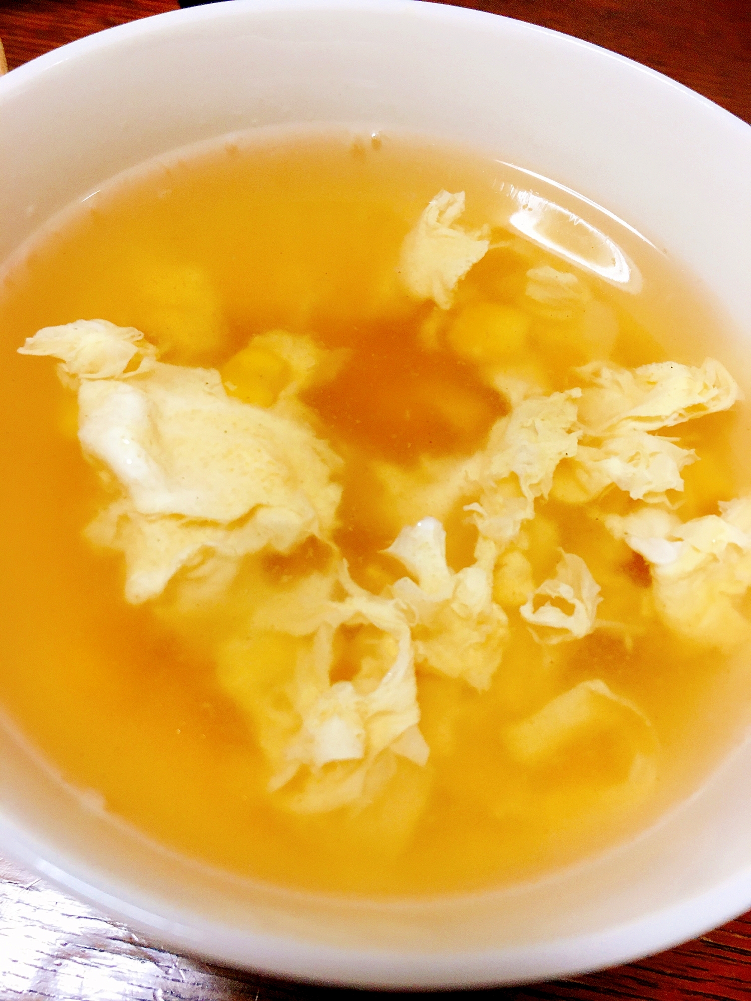 超簡単 コーンと卵の中華スープ レシピ 作り方 By えもレピ 楽天レシピ