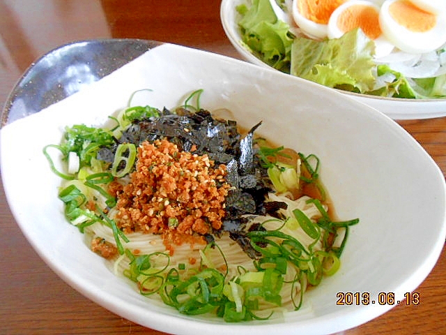 ソフトふりかけで素麺