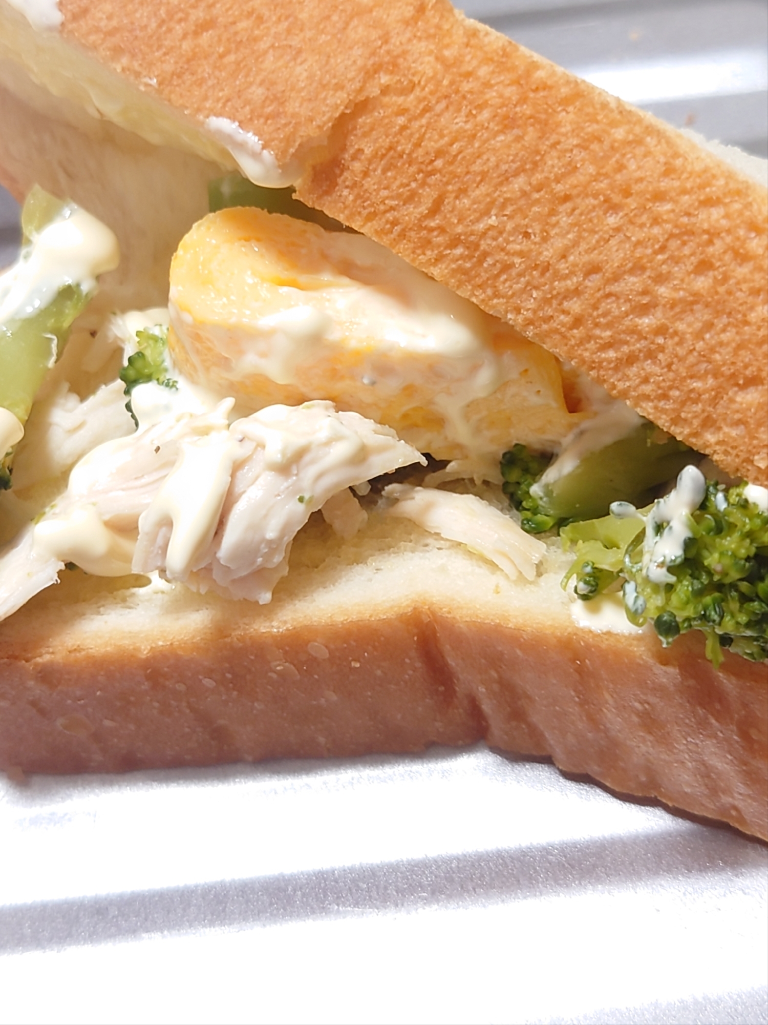 ささみとブロッコリー&卵焼きサンド