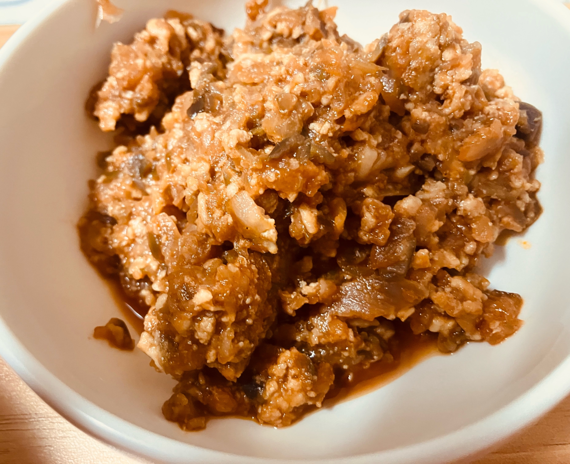 鶏ミンチとナスのミートソース