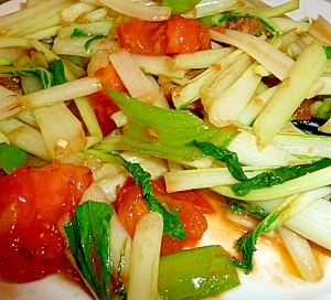 小松菜とトマトの中華サラダ